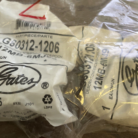 (2)Gates 12MB-6MJ90 - G60312-1206 Hydraulic Hose Adapter