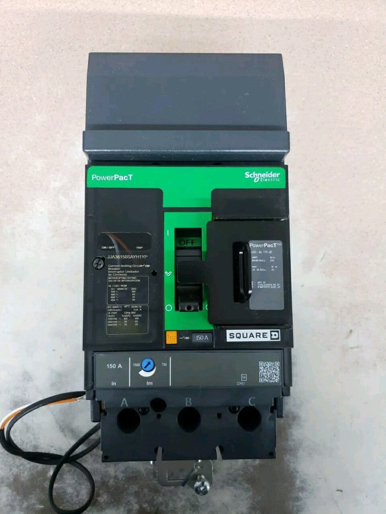 1) SQD Powerpact JJA36150SAYH1YP 150A 3P w Shunt trip NEW TAKE OUT!