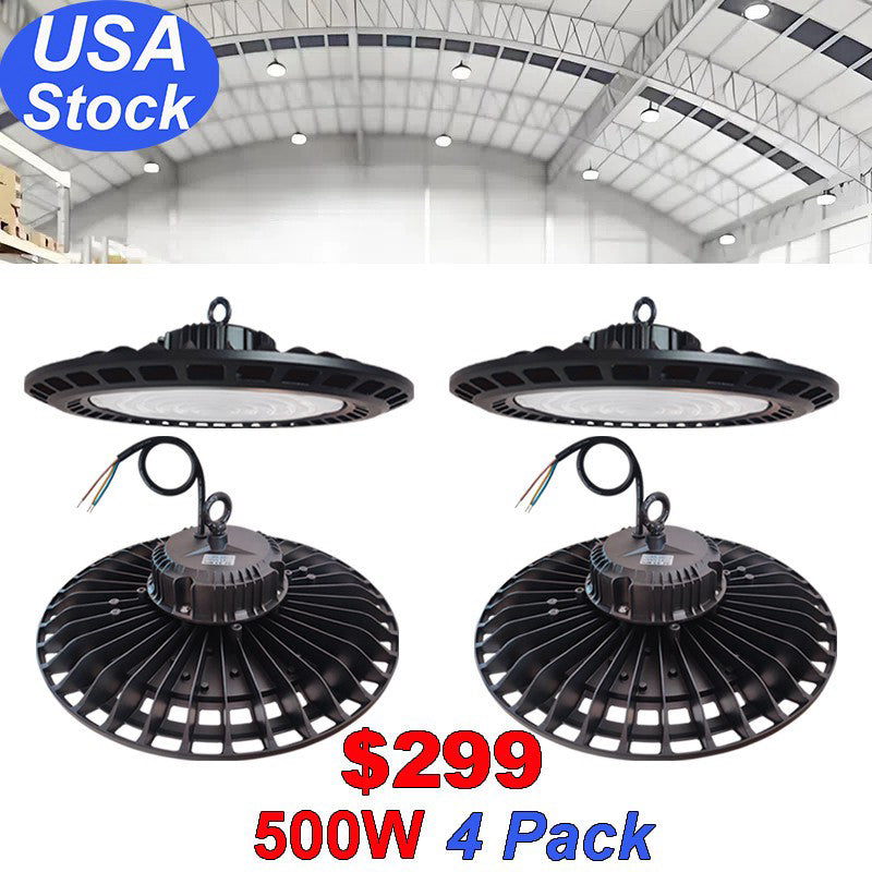500W UFO LED High Bay Light Shop Lights Warehouse Commercial Lighting Lamp Watt
