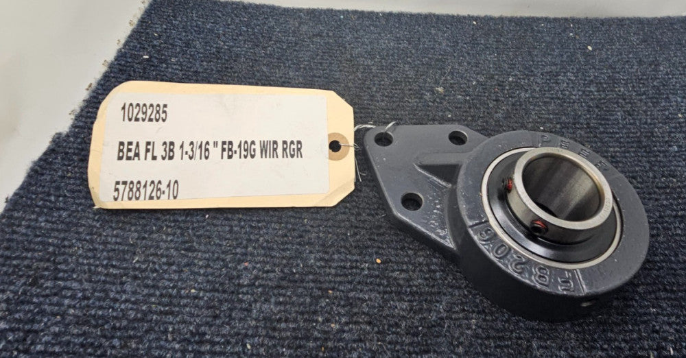 Peer FB206 Flange Housing 3-Bolt w/ UC206-19 Bearing Black
