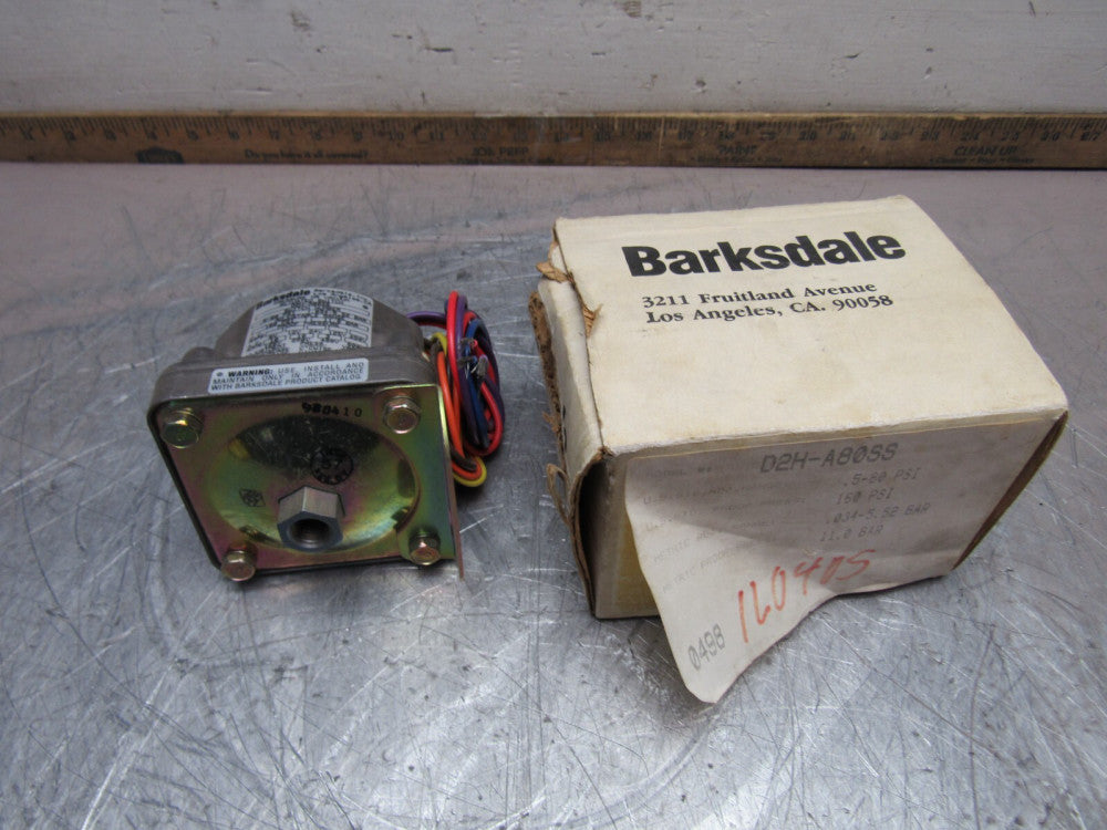 BARKSDALE D2H-A80SS PRESSURE SWITCH NEW IN THE BOX !! OLD STOCK MAKE OFFER !!