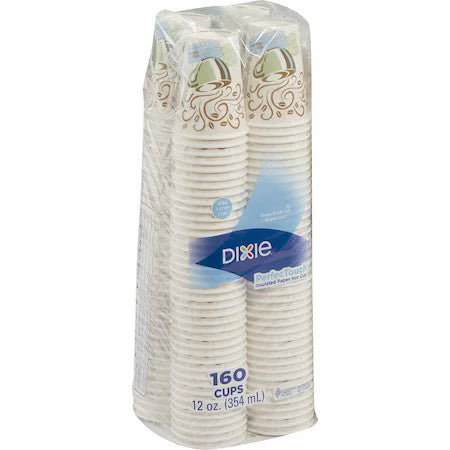 DIXIE DXE5342CDSBP Cup, Paper, Insulated, 12Oz 160PK