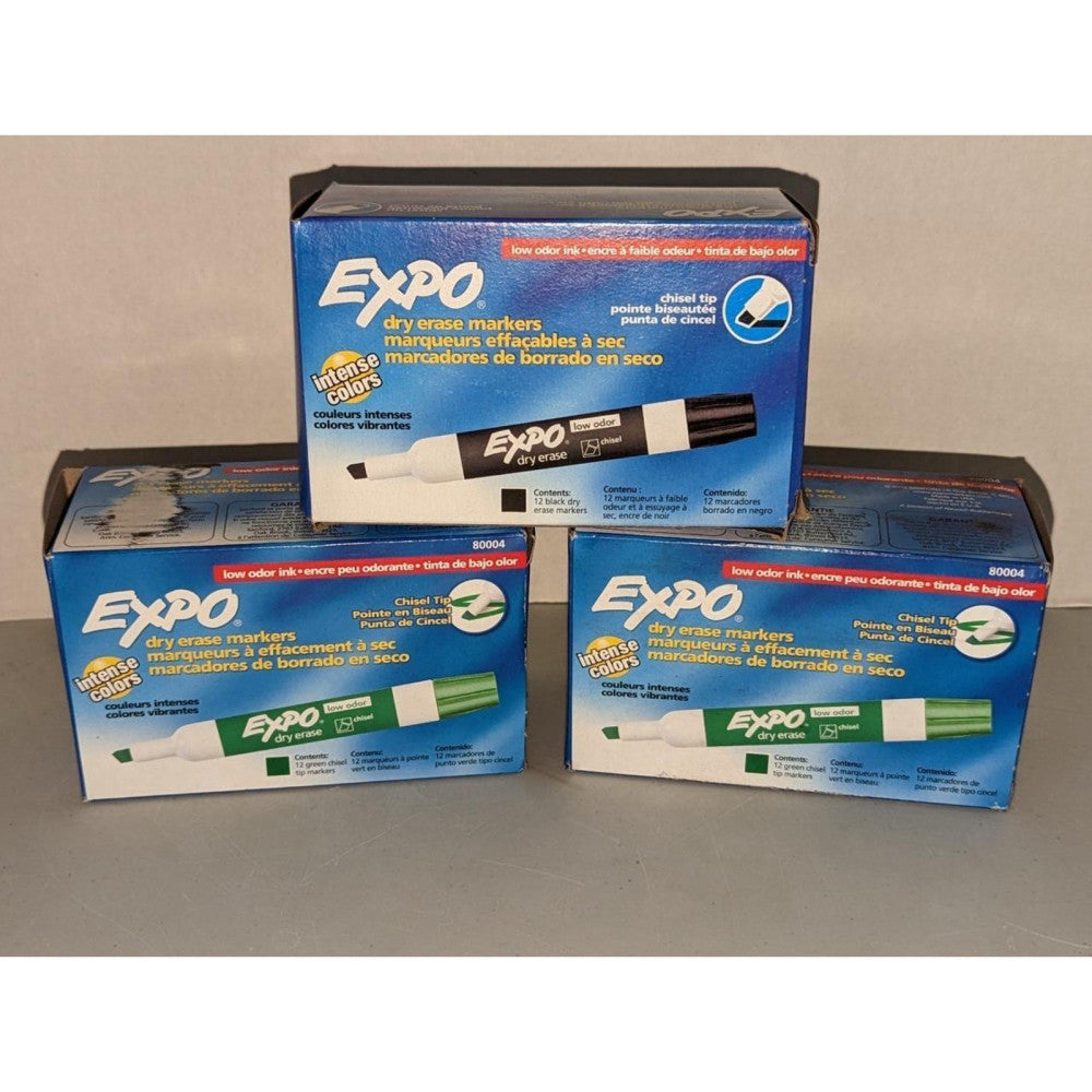 36 Expo Dry Erase Markers Black Green -052301