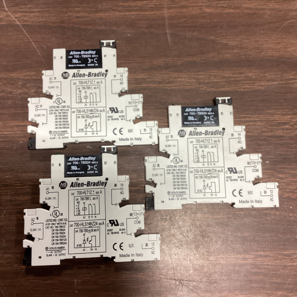 NEW Allen-Bradley 700-HLT1Z Series A Relay with 700-TBR24 Lot Of 3 G94