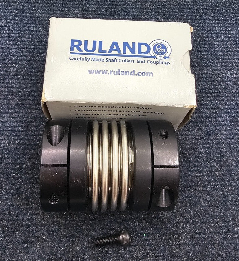 RULAND BCK36-20MM-3/4"-A: BELLOWS COUPLING, CLAMP STYLE WITH KEYS, ALUMINUM HUBS