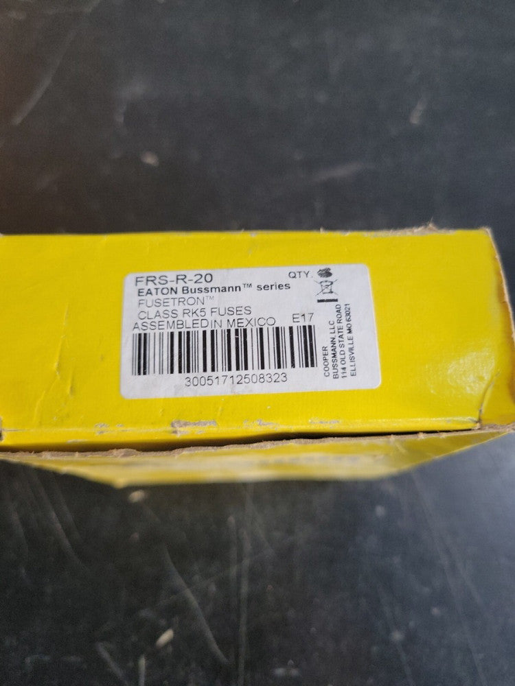 1 ONLY FRS-R-20 Eaton Bussmann Fusetron  Time Delay 20 AMP 600V NEW