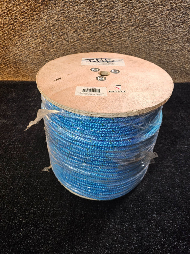 Rigging Line Rope 20TL66 1/2 Inch x 600 Feet Double Braided, Blue/Green