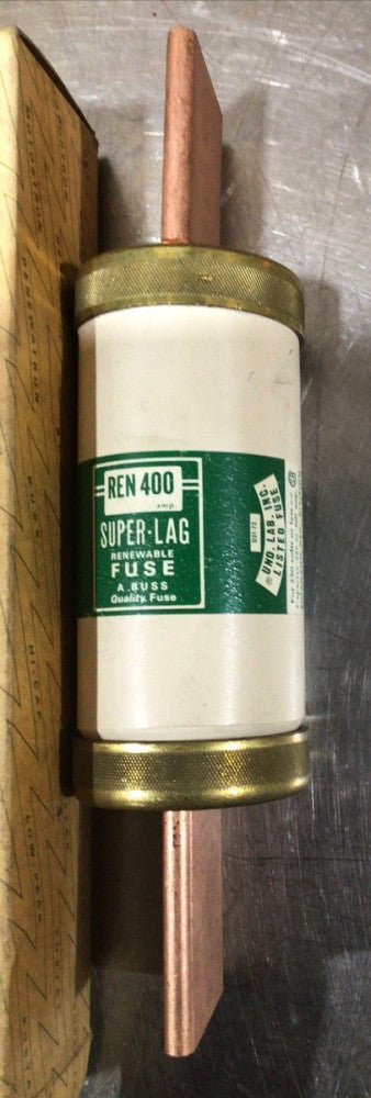 Bussmann REN 400 Super-Lag Renewable Fuse 400A 250V Nos