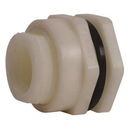 Hayward Flow Control Bfas3007tfs Bulkhead Fitting, 3/4", Pp/Fpm, Fpt X Fpt