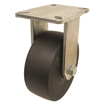 Zoro Select P27r-Nmb080k-18 Plate Caster,5400 Lb. Ld Rating,Bk Wheel