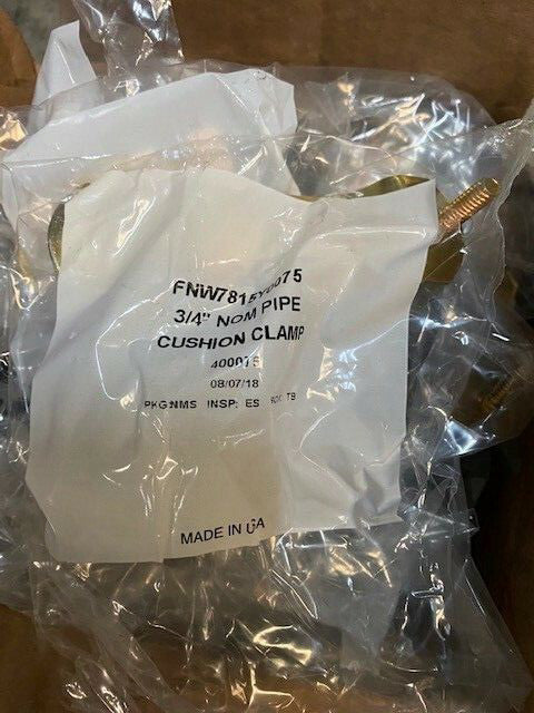 (Case of 25)  FNW 3/4 in. Plated Cushion Pipe Strut Clamp FNW7815Y0075