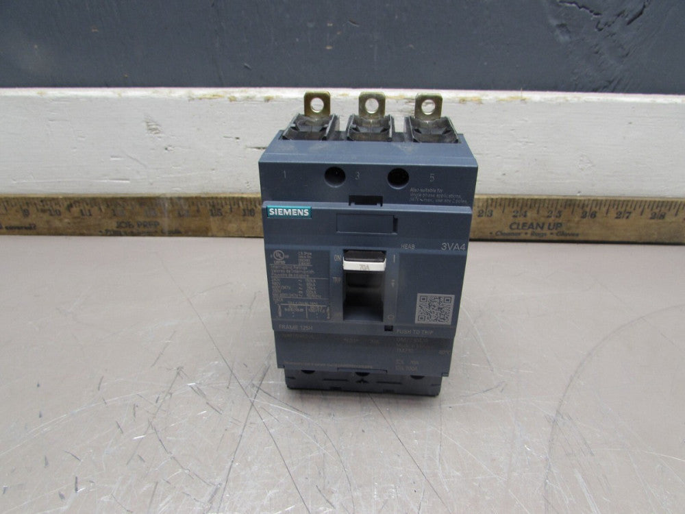 SIEMENS 3VA4170-6ED34-0AA0  ,CIRCUIT BREAKER,  3P/70A /480V/65kA   MAKE OFFER!