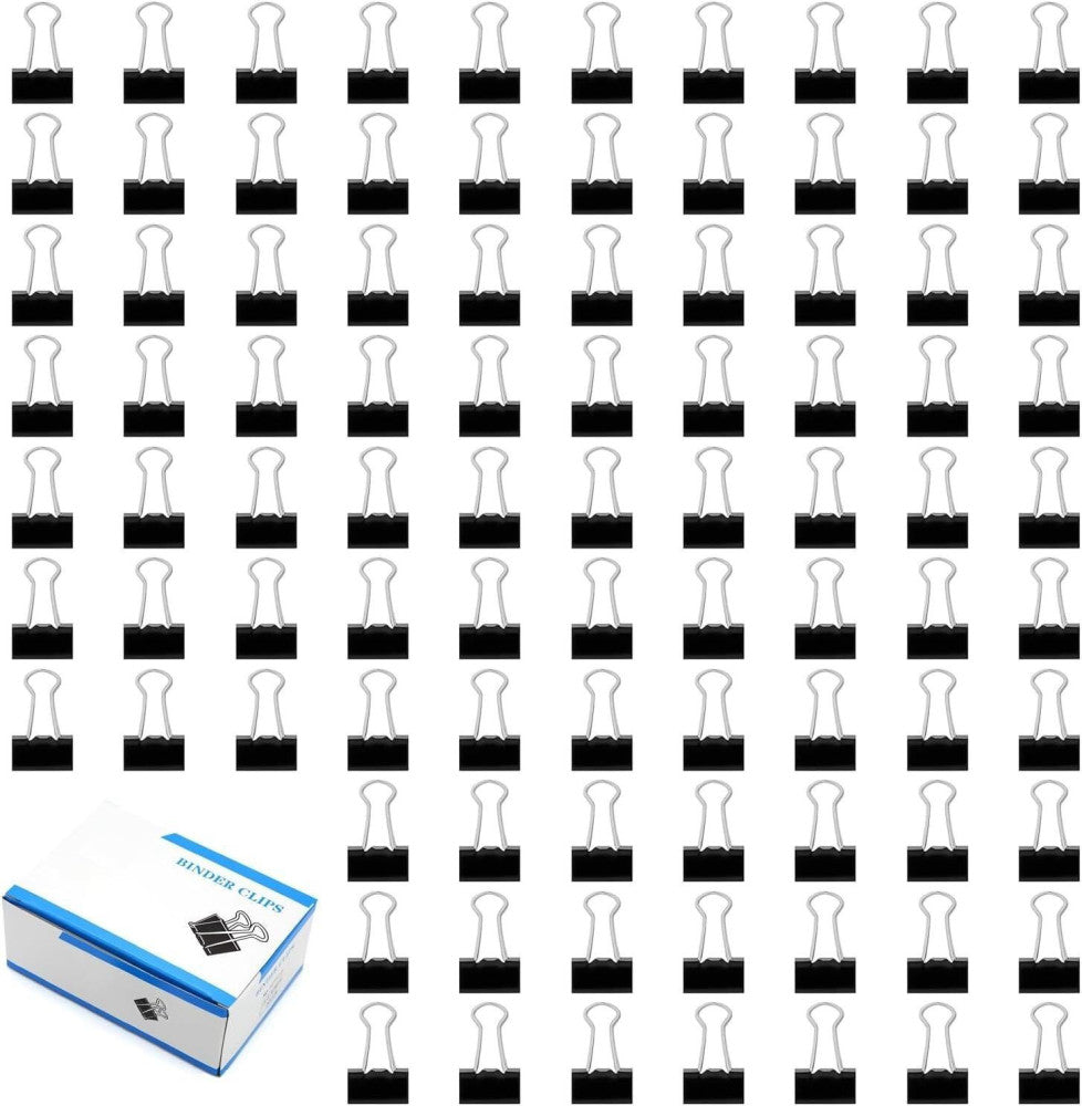240 Pack Mini Binder Clips Black Small Paper Clips 15mm 5/8 Inch. Micro Size