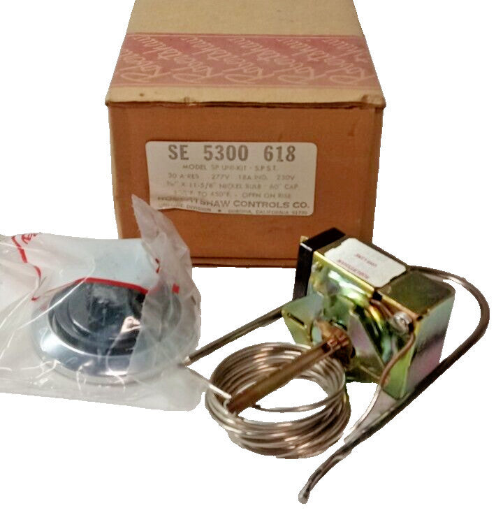 NEW ROBERTSHAW COOK CONTROL THERMOSTAT SPST 30 AMP 277/250V 100-450ºF  SE5300618
