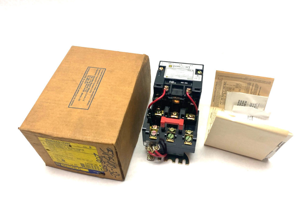 Square D 8536SAO12V08 Nonreversing NEMA Motor Starter Type S, 3-Phase 3-Pole