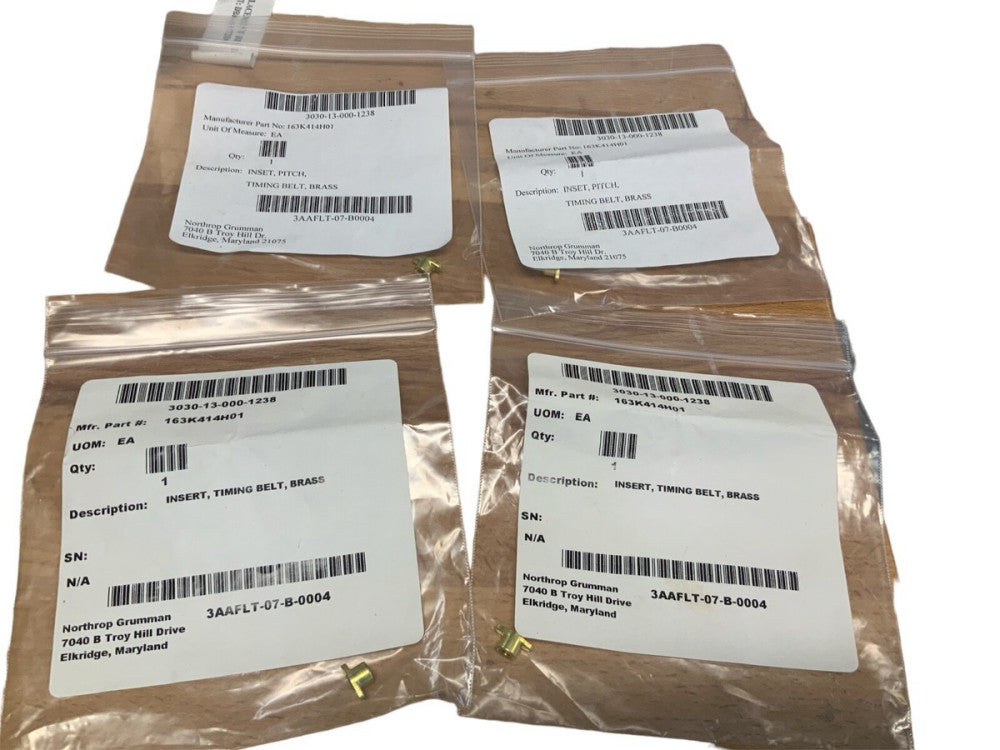 Lot of 4 3030-13-000-1238 163K414H01 Brass Timing Belt Insert