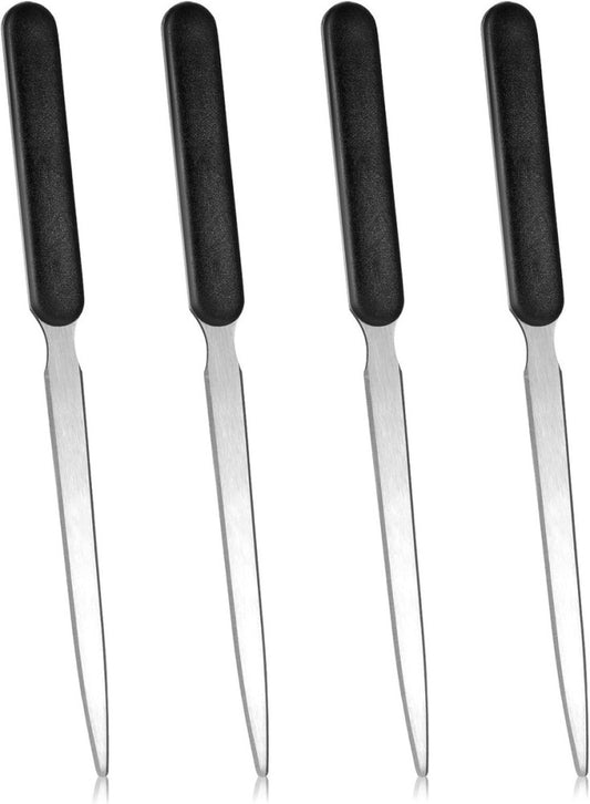 4 Pcs Letter Opener, Envelope Slitter Mail Opener Tool, Stainless Steel Black Le