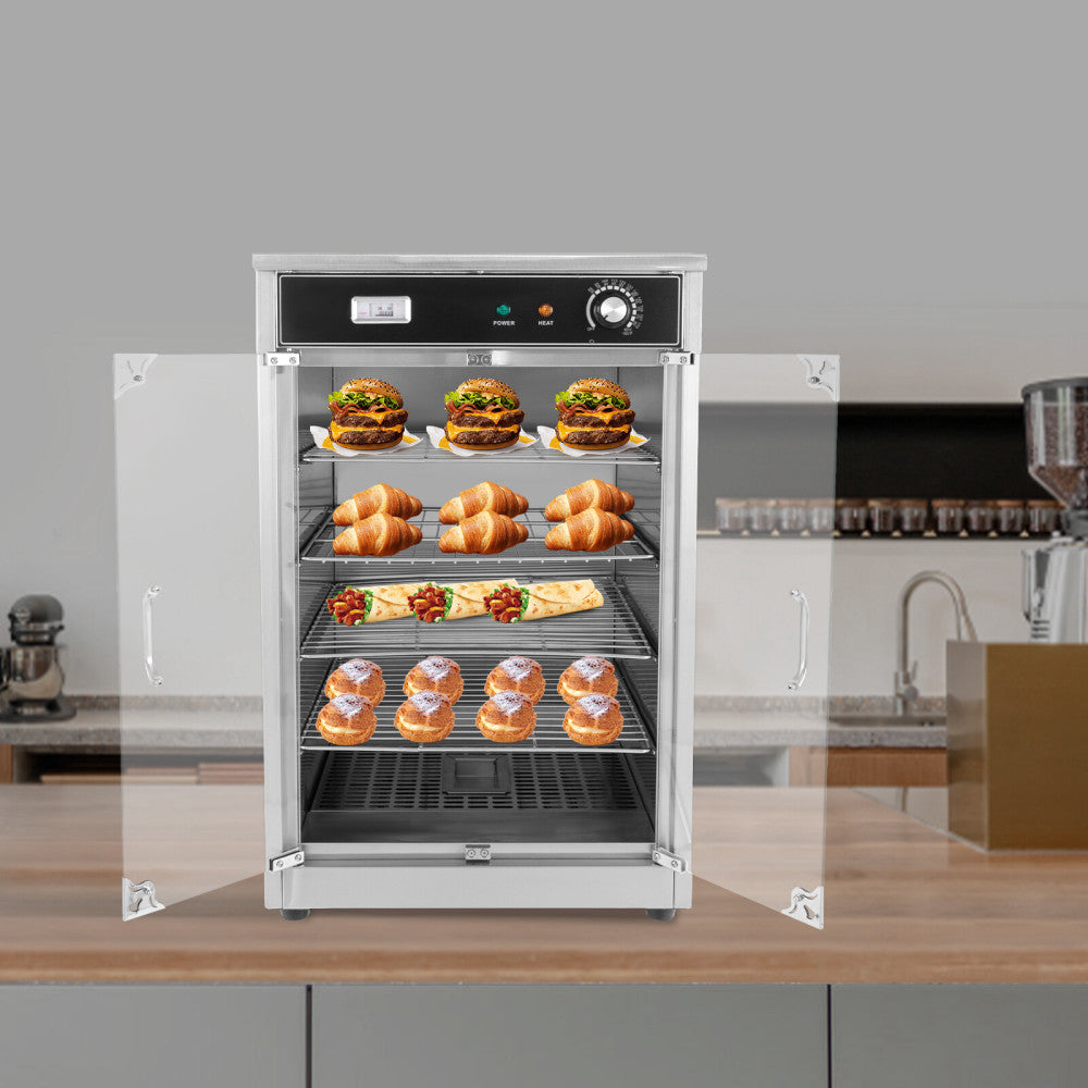 600 W Food Warmer Electric Food Warmer Countertop Heated Holding Cabinet 30-85°C