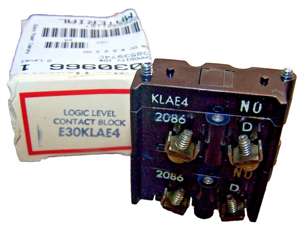 NEW CUTLER HAMMER 2 NO LOGIC LEVEL CONTACT BLOCK  E30KLAE4