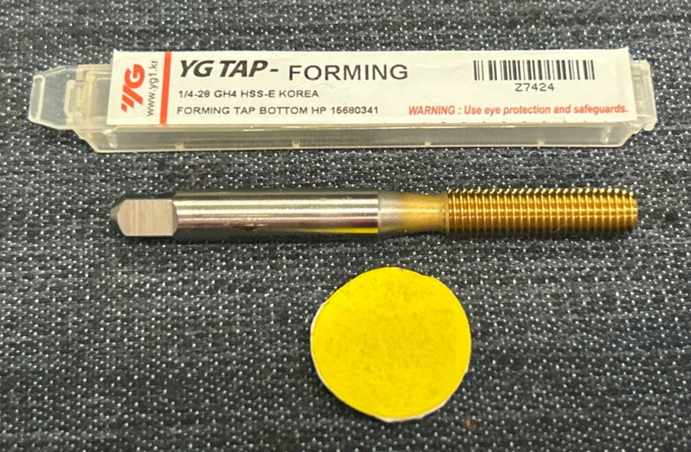 YG-1  FORMING TAP Z7424  1/4-28 GH4 HSS-E