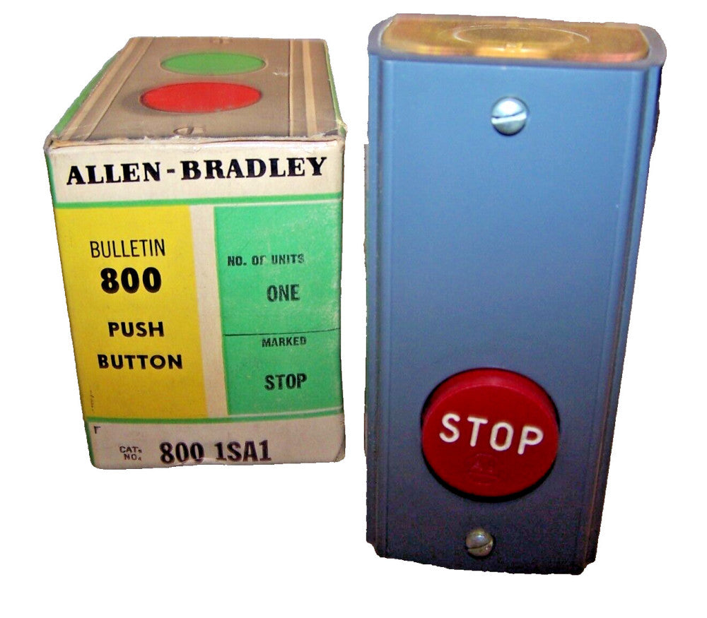 NEW ALLEN BRADLEY MOMENTARY STOP PUSH BUTTON STATION  800-1SA1