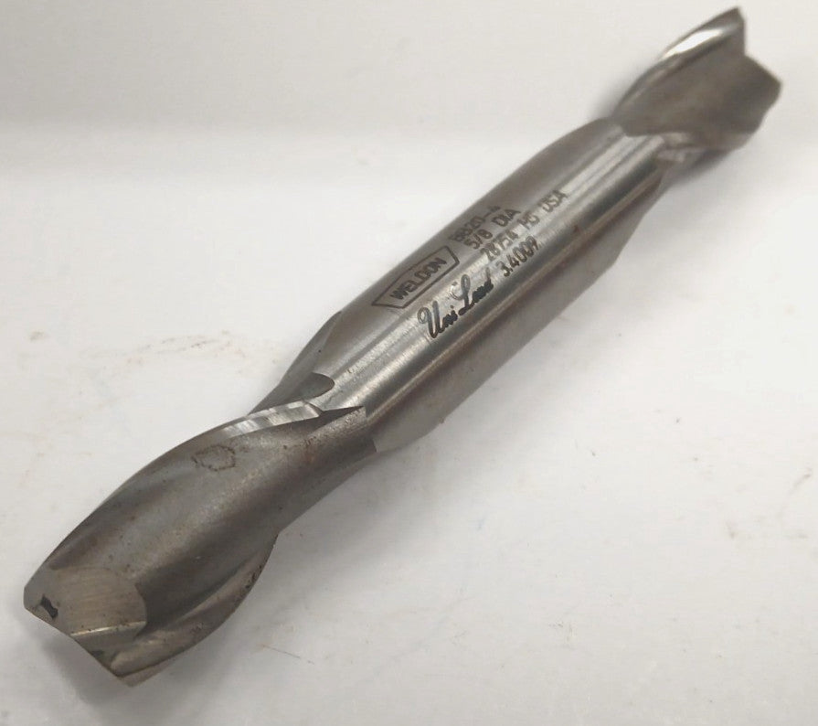WELDON BB20-4 DOUBLE SIDED ENDMILL 5/8" DIA 2 FLUTE 28954 HS 3.4009 OAL 4-1/2"