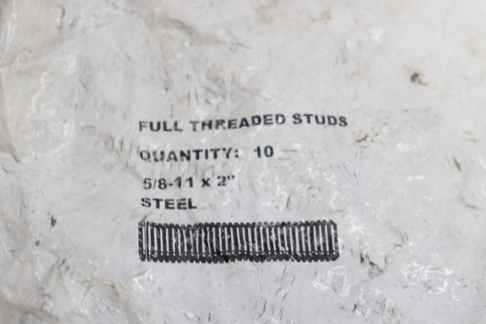 (10-Pk) Fully Threaded Studs Rods Stainless Steel 5/8"-11 x 2"