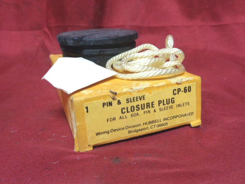 New HUBBELL PIN & SLEEVE CP-60 Closure Plug FITS ALL 60A PIN & SLEEVE INLETS