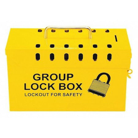 Zing 7299Y-Un Group Lockout Box,Yellow,10 In. W