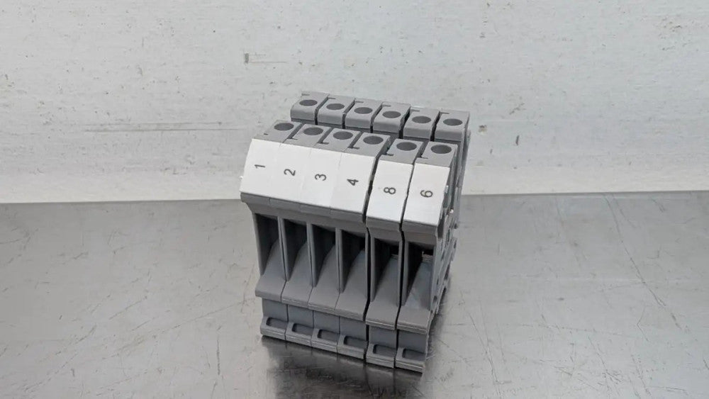 6 Pack Phoenix Contact UK 5 N Terminal Block Grey 600V