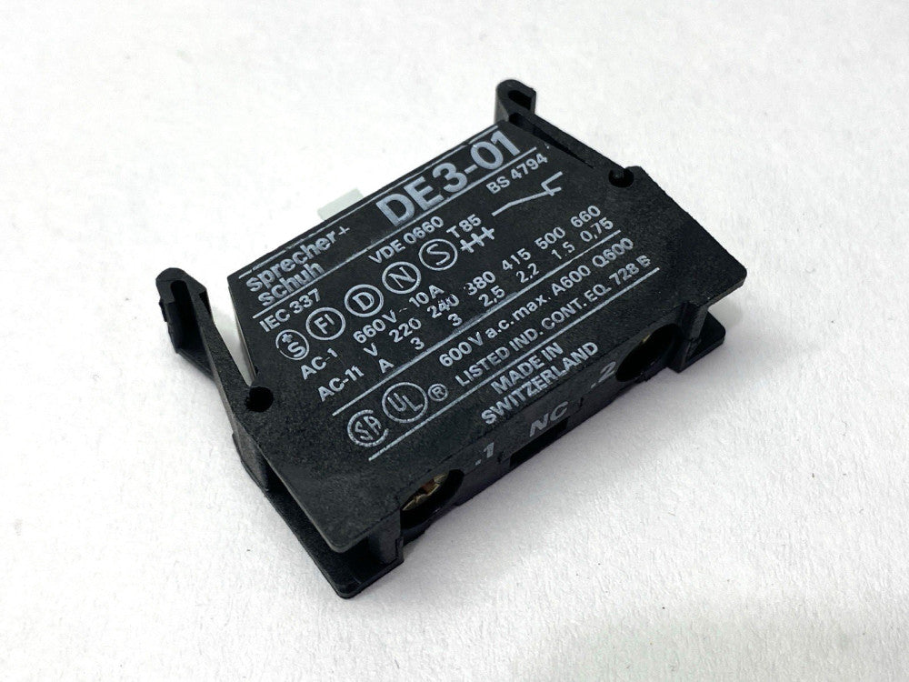 Sprecher+Schuh DE3-01 Contact Block 660V 10A