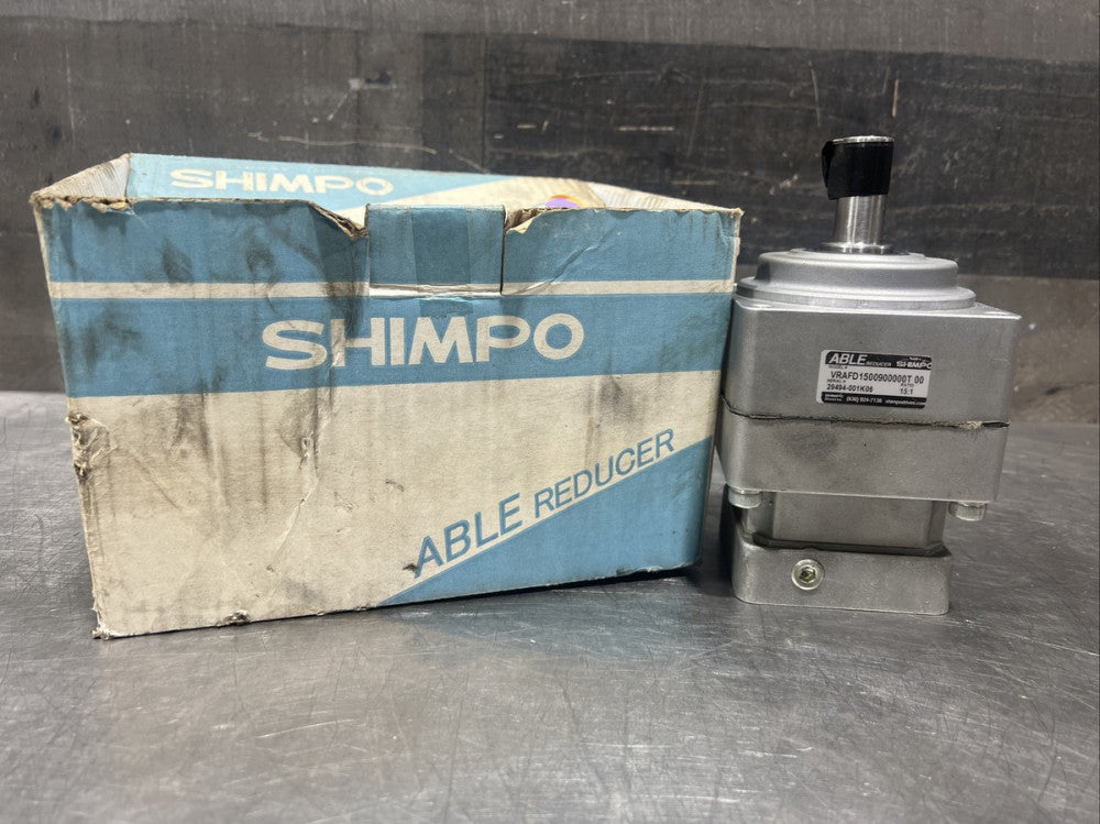 Shimpo Able Reducer Gearbox,S, VRAFD15009000000T 00 15:1 Ratio Nos Surplus