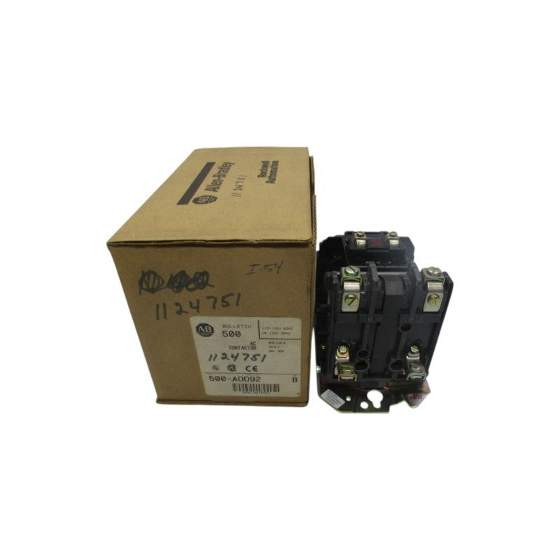 ALLEN BRADLEY 500-A0D92 SER. B 110/115-120V (BR/WH) NSMP
