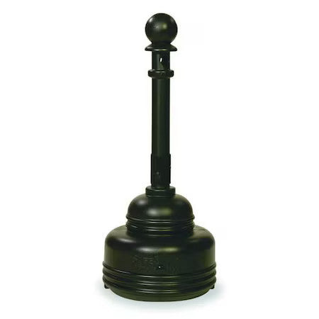 Eagle Mfg 1206Black Cigarette Receptacle,1-1/4 Gal.,Black