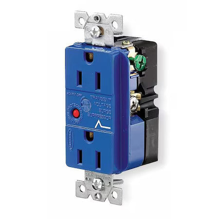 Hubbell Wiring Device-Kellems Ig5262sa Straight Blade Receptacle, 5-15R, 15 A,