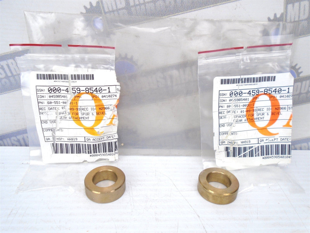 (Lot of 2) 60-551-0031-1 - Spacer for Spur & Bevel Gear Attachment - (NEW)