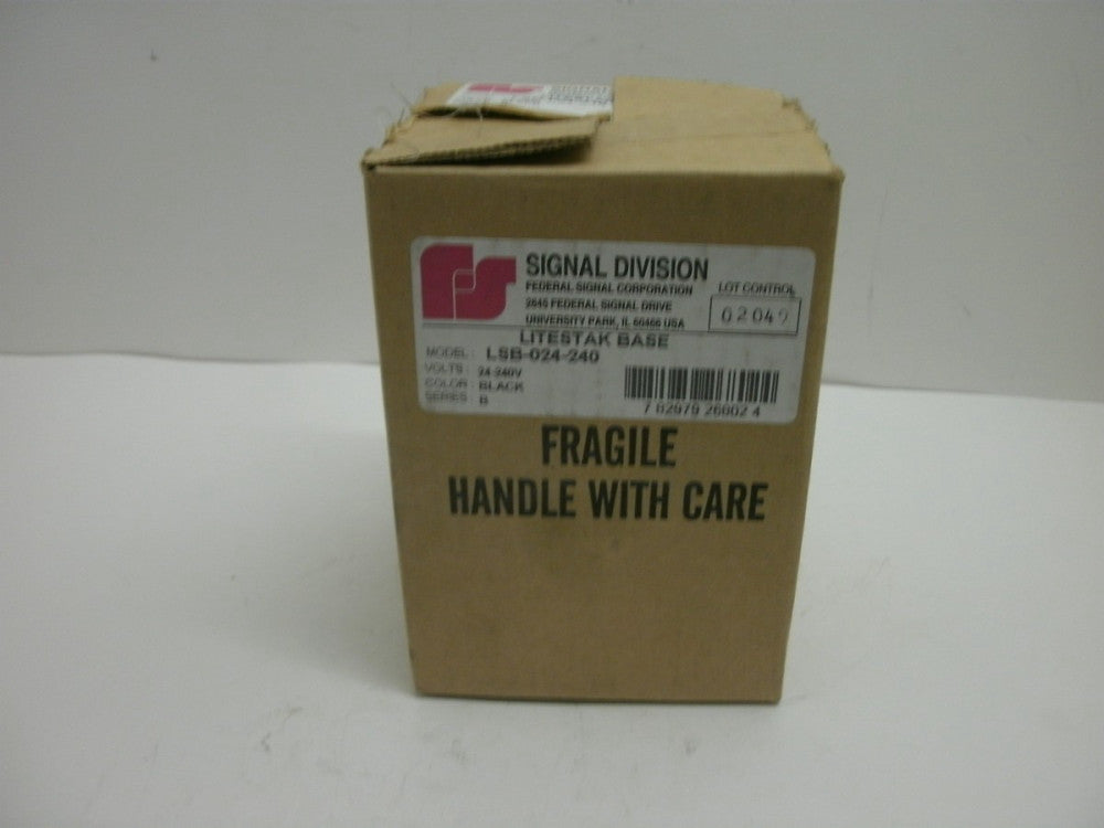 FEDERAL SIGNAL LSB-024-240 LIESTAK BASE 24-240V BLACK SERIES B NEW IN BOX