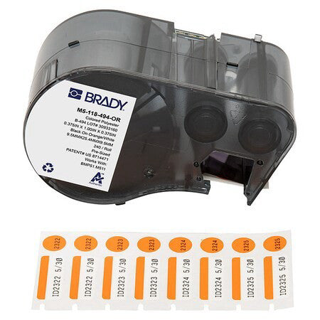 Brady M5-118-494-Or Label And Ribbon Cartridge,Polyester