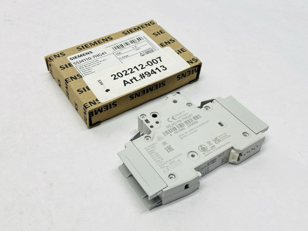 Siemens 5SJ4110-7HG41 Miniature Circuit Breaker 1-Pole 10A 240V
