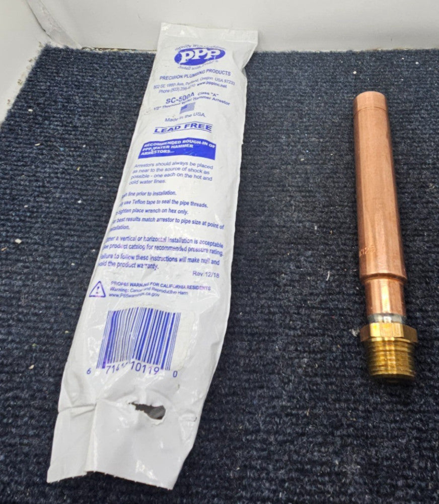 PPP SC-500A 1/2" Threaded Water Hammer Arrestor, Lead-Free