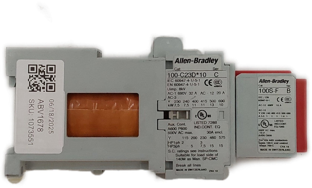 Allen-Bradley 100S-C23DJ14C Safety Relay 3-Pole DC 21-30V Used Good