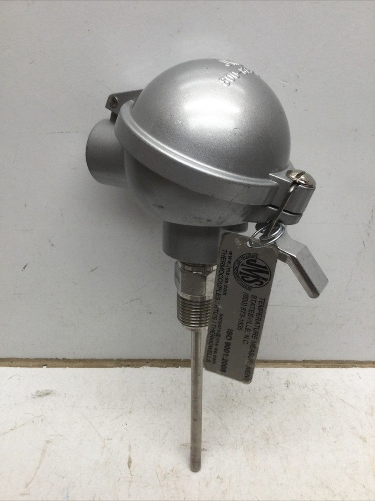 JMS Thermocouple Probes W/ Industrial Protection Head, 4” SS Probe, 1/2” (LOT#1)
