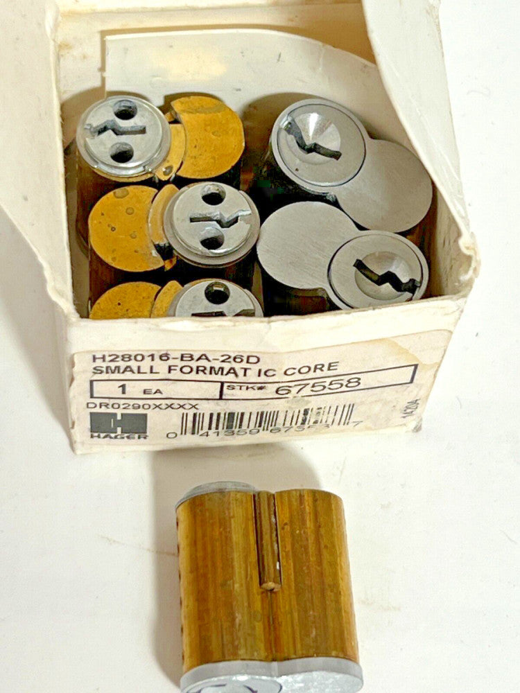 (Box of 6) Hager 6-Pin Small Format IC Lock Core H28016 -BA-26D