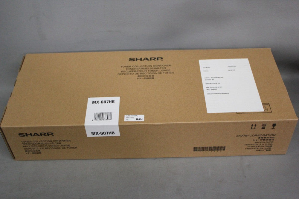 NEW SHARP TONER COLLECTION CONTAINER MX-607HB