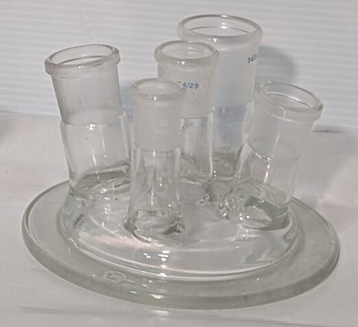 Quickfit MAF3/52 5-Neck Borosilicate Glass Flat Flange Lids