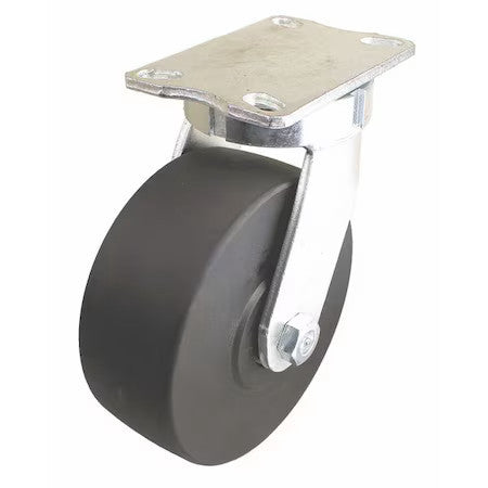 Zoro Select P27s-Nmb060k-18 Plate Caster,5400 Lb. Load Rate,8" H
