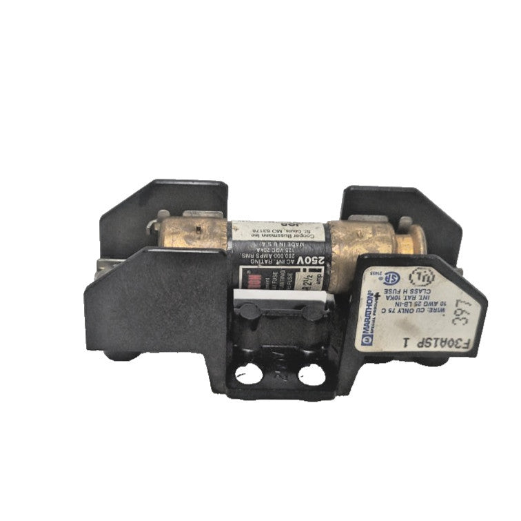 MARATHON ELECTRIC, FUSE HOLDER, F30A1SP, 397, CLASS H, WITH FUSETRON FUSE