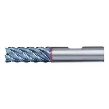 Cleveland C80436 5-Flute Carbide High-Perf Square Single End Mill For Steel Ctd