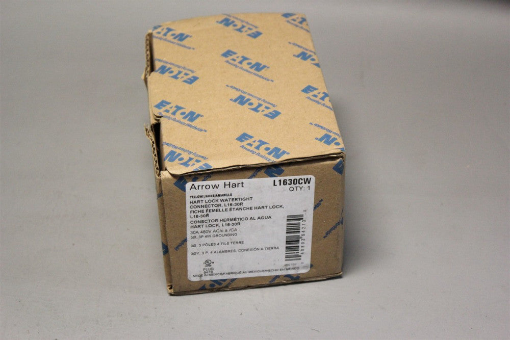 NEW EATON/ARROW HART LOCK WATERTIGHT ELECTRICAL CONNECTOR PLUG L1630CW