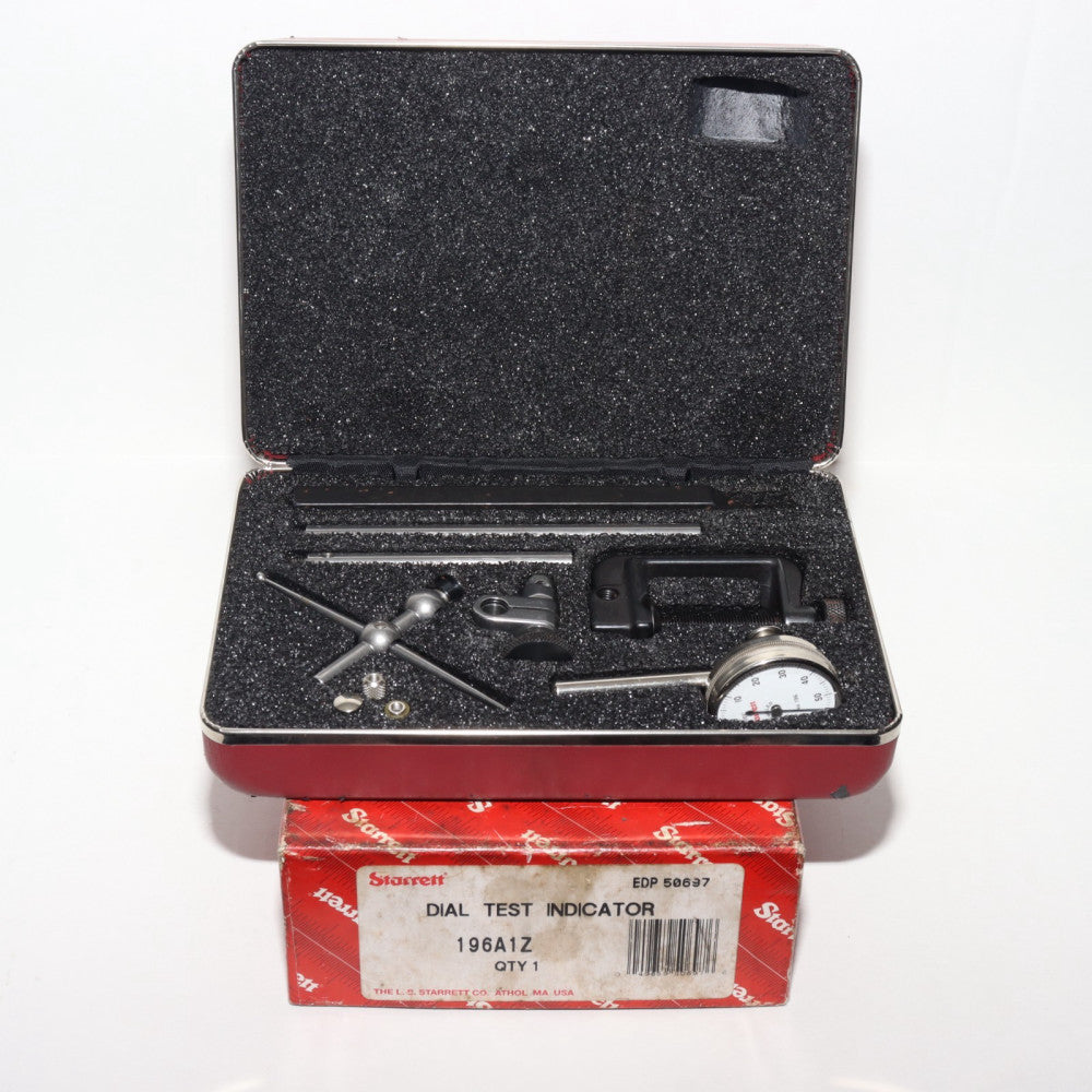 Starrett 196A1Z Universal Back Plunger Dial Indicator .200" Range, 0-100 Dial